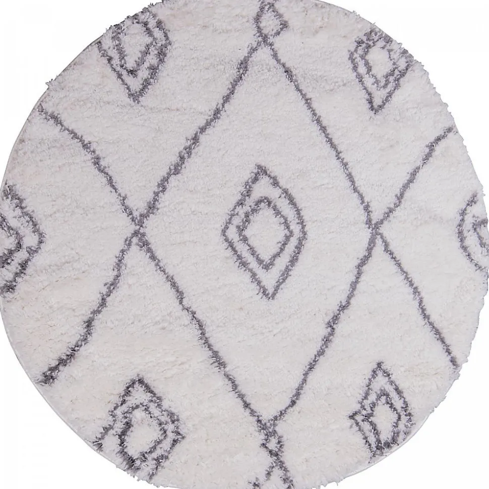 Tapis berbère tissé motif ethnic LYN4 DOUX 2, crème, gris foncé