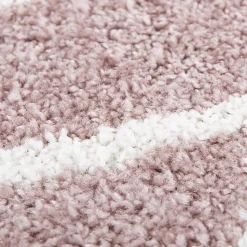 Tapis berbère tissé motif ethnic BALANIO, rose, blanc