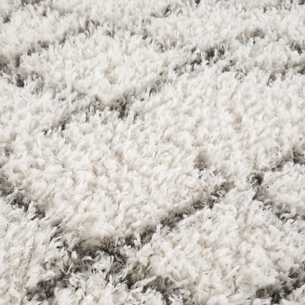 Tapis berbère tissé motif ethnic LYN4 BENYLE B, crème, gris foncé