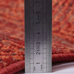 Tapis berbère tissé motif ethnic LYN1 CHILA, rouge