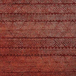 Tapis berbère tissé motif ethnic LYN1 CHILA, rouge