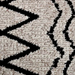 Tapis berbère tissé motifs tribaux LYN8 MABAL, Beige, noir