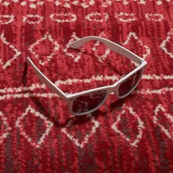 Tapis berbère tissé motifs tribaux LYN1 BERBI, rouge