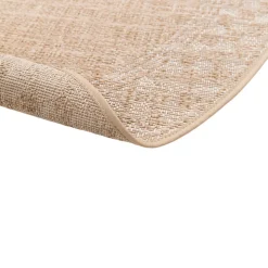 Tapis Boyoz intérieur et extérieur tissé beige et blanc ⌀80 cm GoodHome