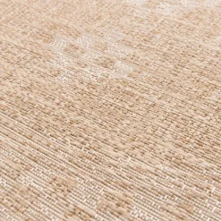 Tapis Boyoz intérieur et extérieur tissé beige et blanc ⌀80 cm GoodHome