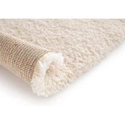 Tapis broussailleux Manzo GoodHome blanc cassé L.170 x L.120 cm