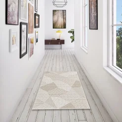 Tapis Burbridge GoodHome beige L.90 x l.60 cm