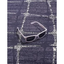 Tapis chambre tissé motif géométrique LYN49 SOFIA, gris
