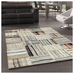 Tapis chambre tissé motif berbère MO 83, beige