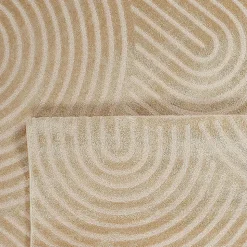 Tapis chambre tissé motif géométrique CEROTEA, beige