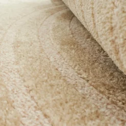 Tapis chambre tissé motif géométrique CEROTEA, beige