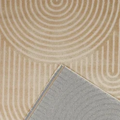 Tapis chambre tissé motif géométrique CEROTEA, beige