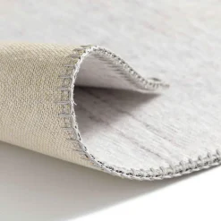 Tapis chenille rectangulaire imprimé nuancé ivoire 120 x 170 cm Oviala