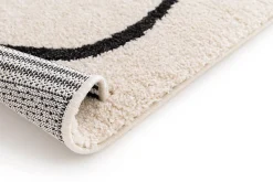 Tapis Chios Lines GoodHome noir et blanc L.230 x L.160 cm
