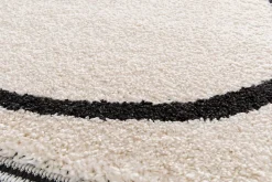 Tapis Chios Lines GoodHome noir et blanc L.230 x L.160 cm