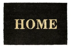 Tapis coco blanchi imprimé home 40 x 60 cm
