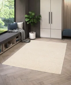 Tapis Coltrane GoodHome blanc cassé L.230 x L.160 cm