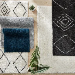 Tapis Coltrane GoodHome blanc cassé L.230 x L.160 cm