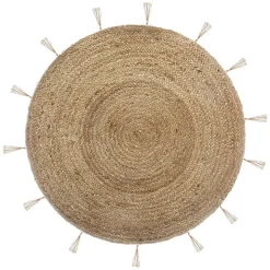 Tapis Cosy'ness en jute & lurex D80 cm - Atmosphera