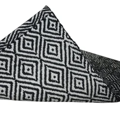 Tapis coton Diamond GoodHome L.230 x l.160 cm noir & blanc