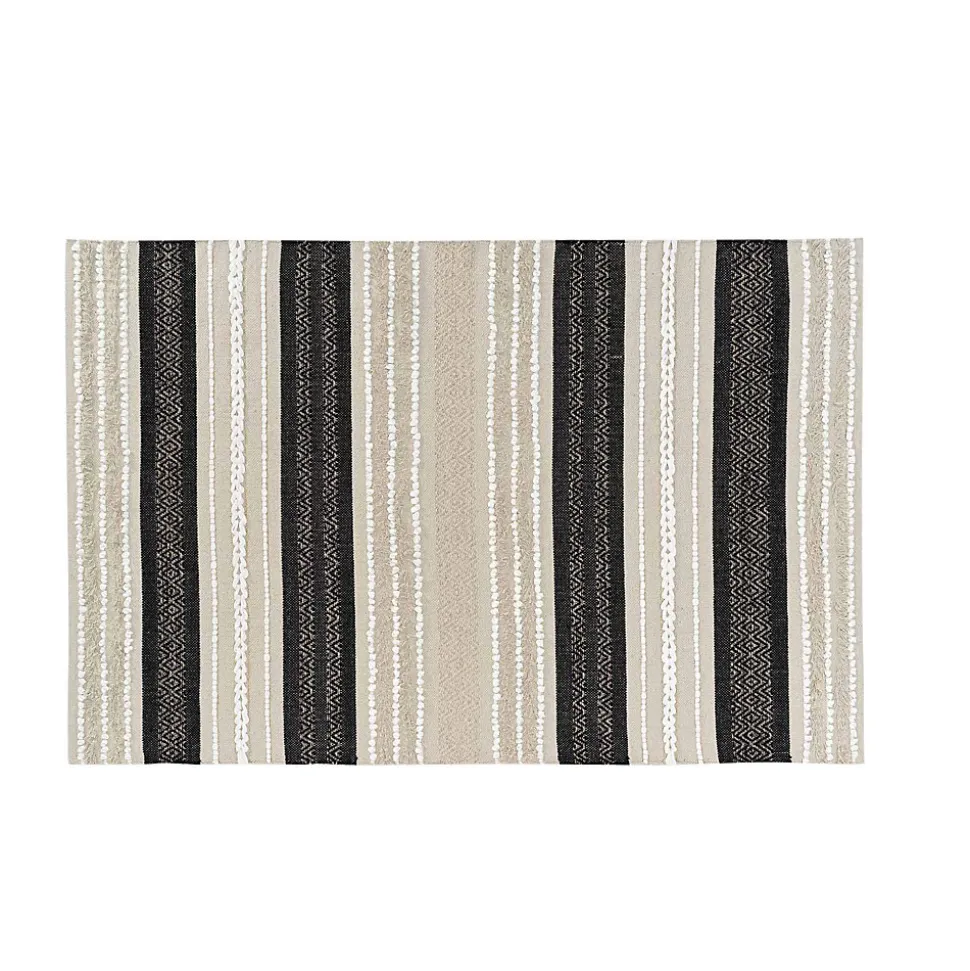 Tapis décoratif au style ethnique (120x170 cm - Beige)