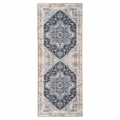 Tapis de couloir bleu 80 x 200 cm