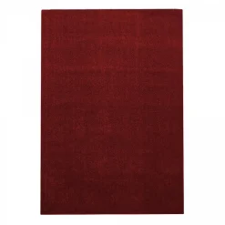 Tapis de couloir tissé motif uni SOULA, rouge