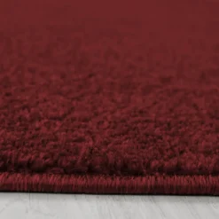 Tapis de couloir tissé motif uni SOULA, rouge