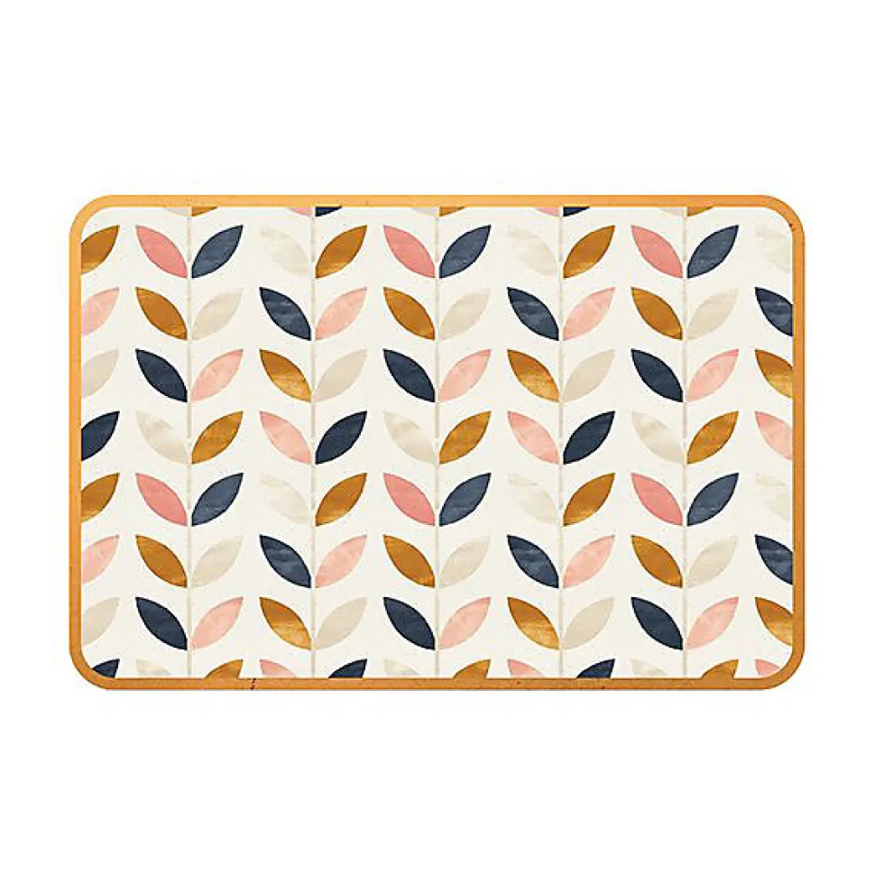 Tapis de cuisine absorbant en vinyle antidérapant Copper Leaves 50x120