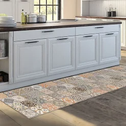 Tapis de Cuisine antidérapant en Vinyle Tuiles Persanes 50x240 cm