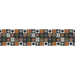 Tapis de Cuisine antidérapant en Vinyle Fleur Vintage 50x240