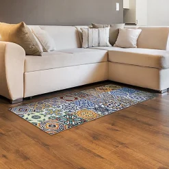 Tapis de Cuisine antidérapant en Vinyle Tuiles de Printemps 50x120 cm