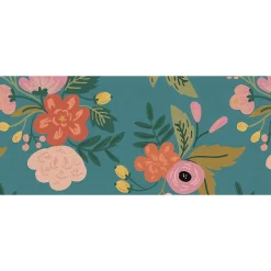 Tapis de Cuisine antidérapant en Vinyle Fleurs et Jute 50x120