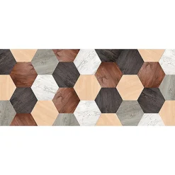 Tapis de Cuisine antidérapant en Vinyle Fantaisie de Bois 50x120 cm