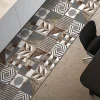 Tapis de Cuisine antidérapant en Vinyle Ciments Bruns 120x50