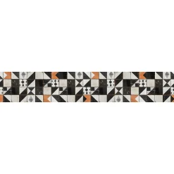 Tapis de Cuisine antidérapant en Vinyle Noir et Blanc Vintage 50x300
