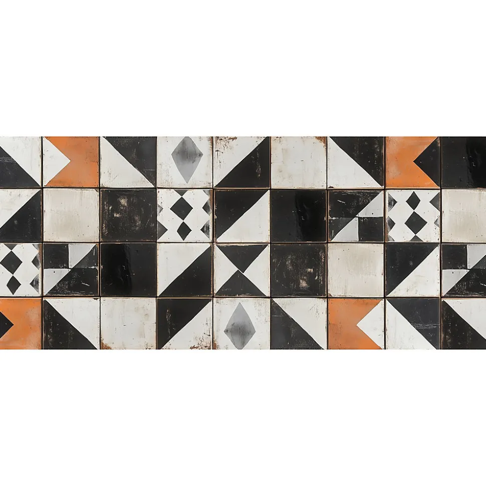 Tapis de Cuisine antidérapant en Vinyle Noir et Blanc Vintage 50x120