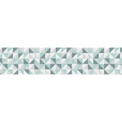 Tapis de Cuisine antidérapant en Vinyle Triangles 50x240