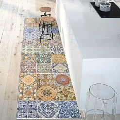 Tapis de Cuisine antidérapant en Vinyle Tuiles de Printemps 50x180 cm