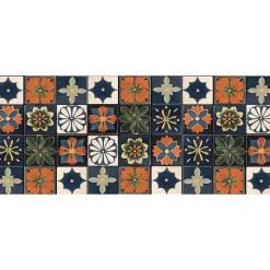 Tapis de Cuisine antidérapant en Vinyle Fleur Vintage 50x120