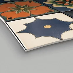 Tapis de Cuisine antidérapant en Vinyle Fleur Vintage 50x120