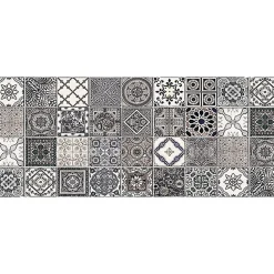 Tapis de Cuisine antidérapant en Vinyle Carreaux à Effet Vintage 50x120 cm