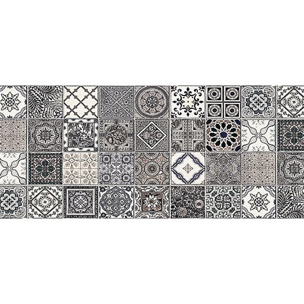 Tapis de Cuisine antidérapant en Vinyle Carreaux à Effet Vintage 50x120 cm