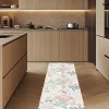 Tapis de Cuisine antidérapant en Vinyle Tissu Floral 50x120