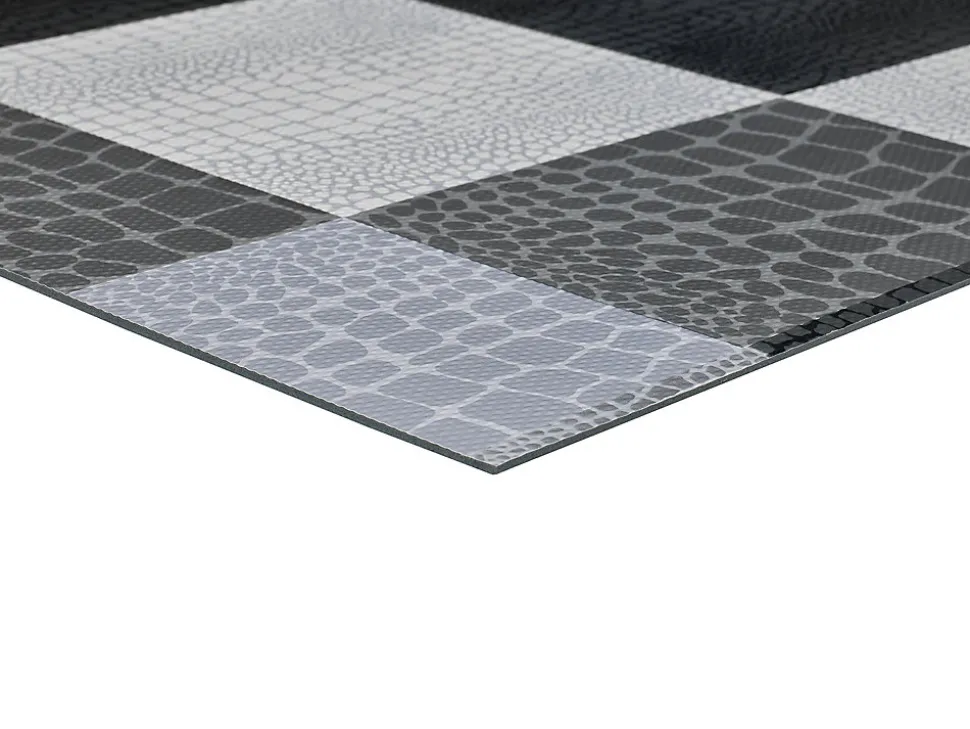 Tapis de cuisine ATTICGO gris rectangulaire animal print 48x200 cm SALLY