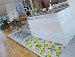 Tapis de cuisine ATTICGO multicolore rectangulaire dessins de citrons 48x200 cm SALLY