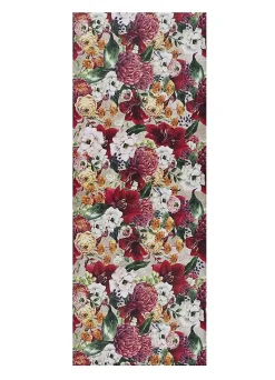 Tapis de cuisine ATTICGO rouge rectangulaire dessins avec des fleurs 52x100 cm RICCI