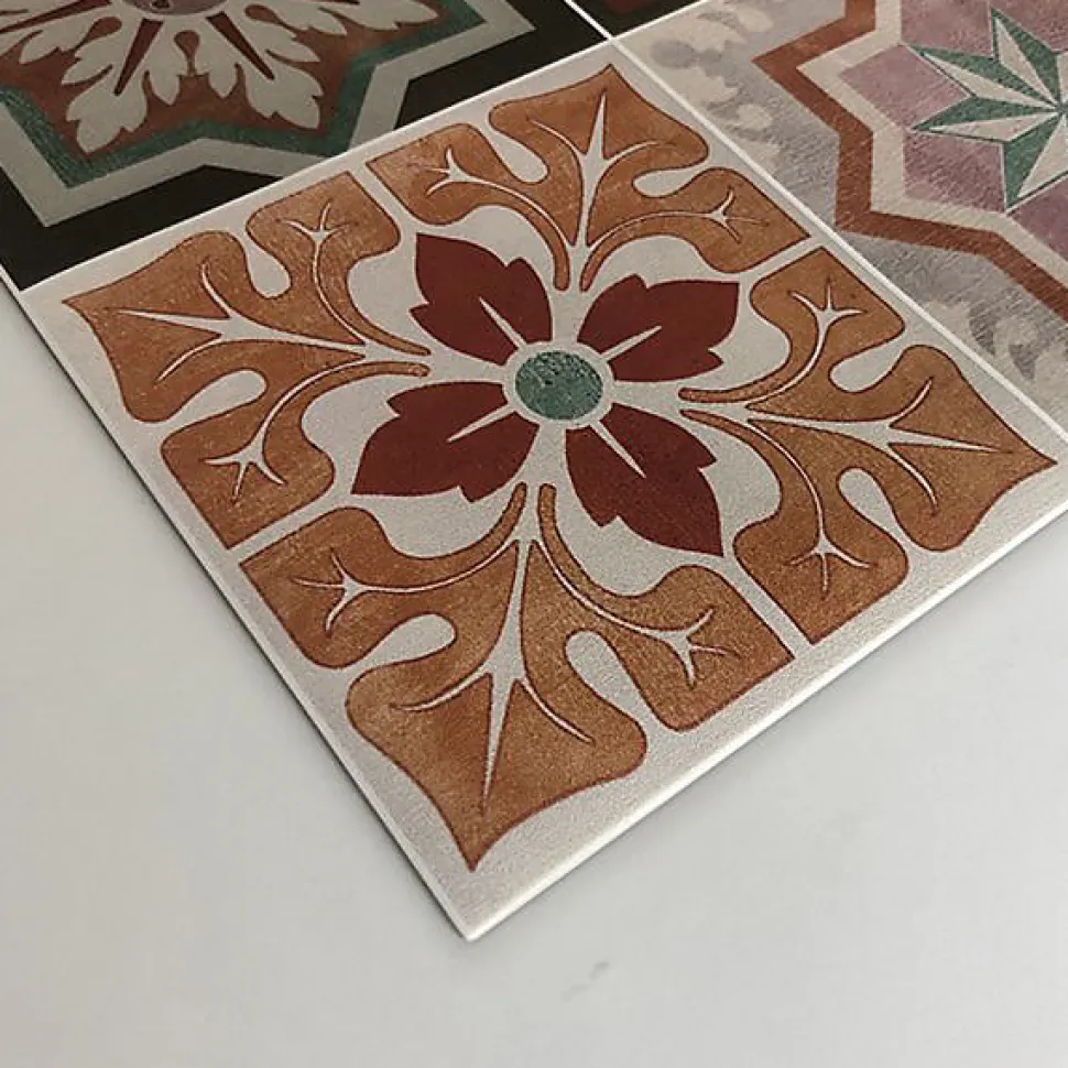 Tapis de Cuisine en Vinyle Antidérapant Tuiles Siciliennes 50x120