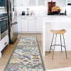 Tapis de Cuisine en Vinyle Antidérapant Cement Tiles 50x240
