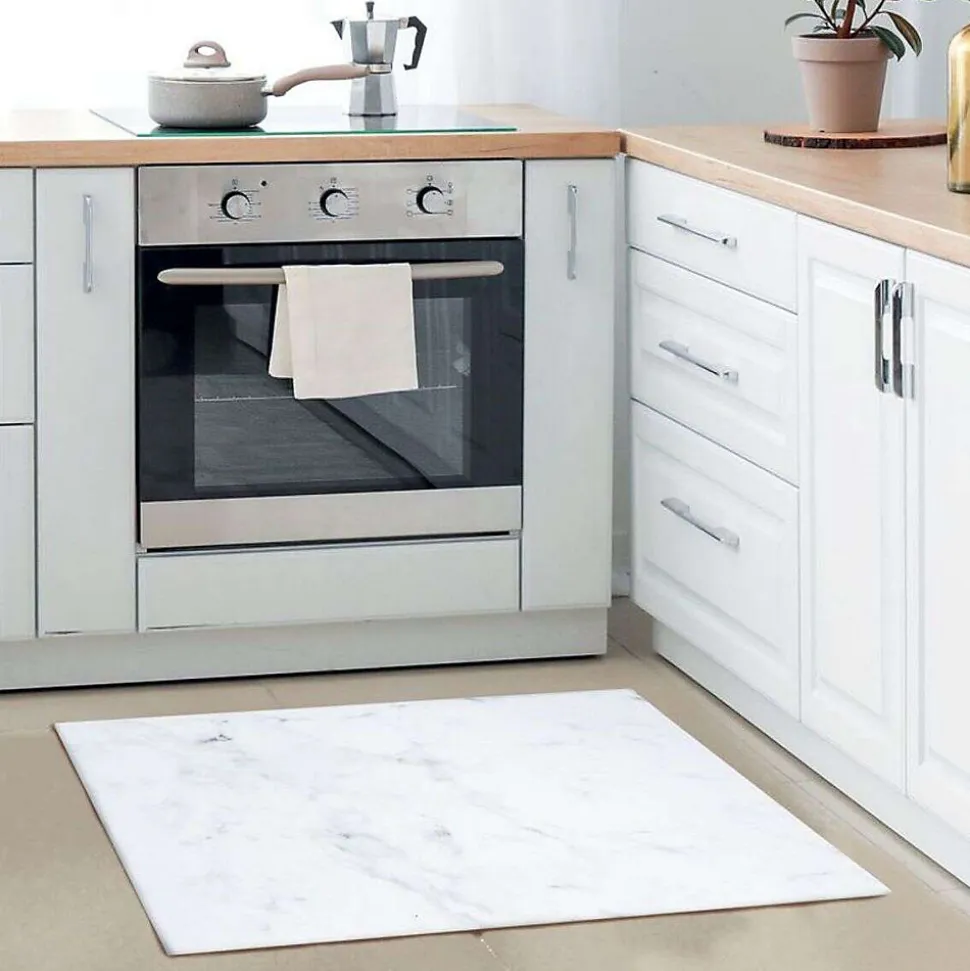 Tapis de cuisine imprimé marbre 45x75 - vinyle antidérapant